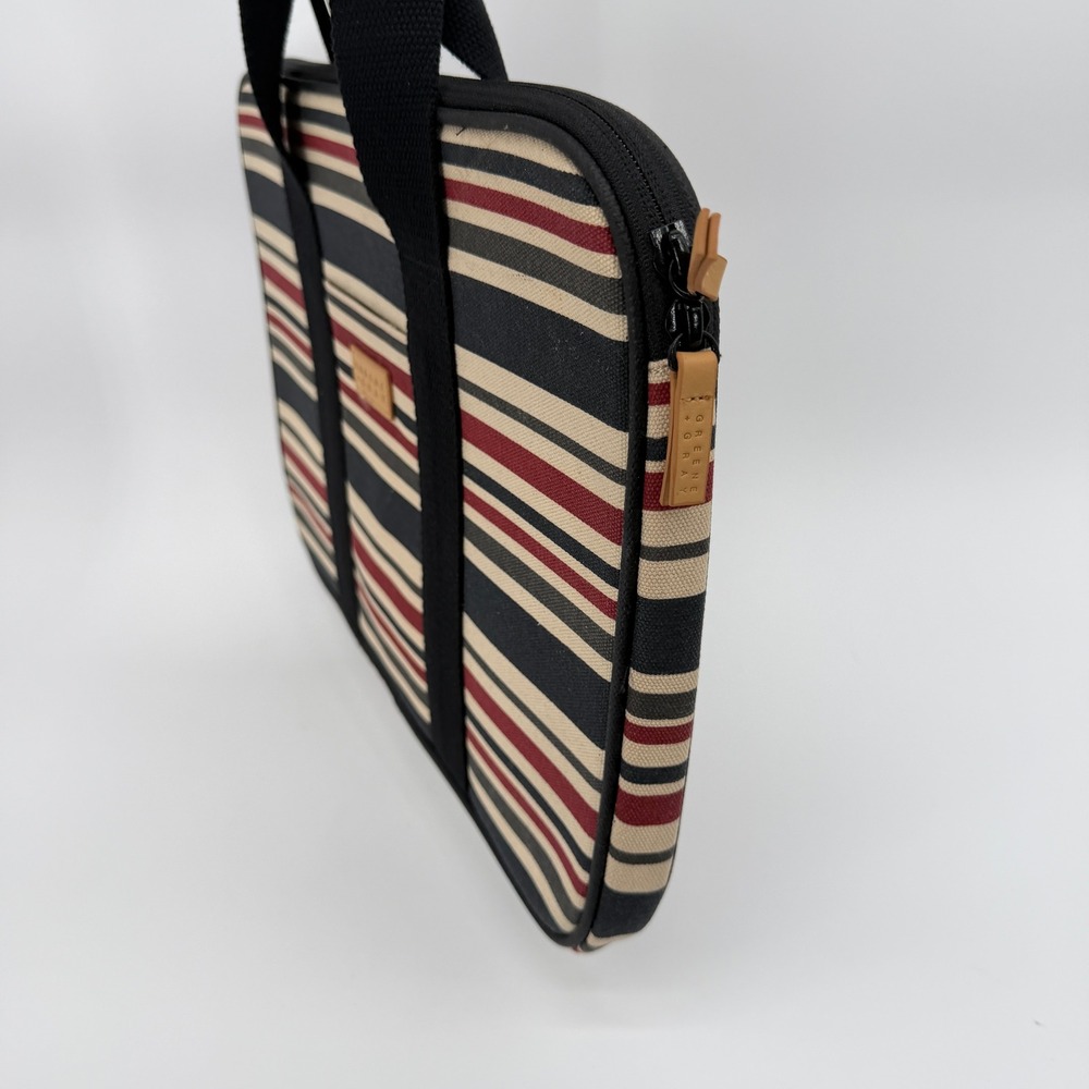 Greene & Gray Brand NWT Striped Laptop Sleeve Nautical Preppy Academic Thin - Picture 6 of 7